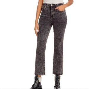Pistola Black 90s Grunge Acid Wash Cropped Jeans